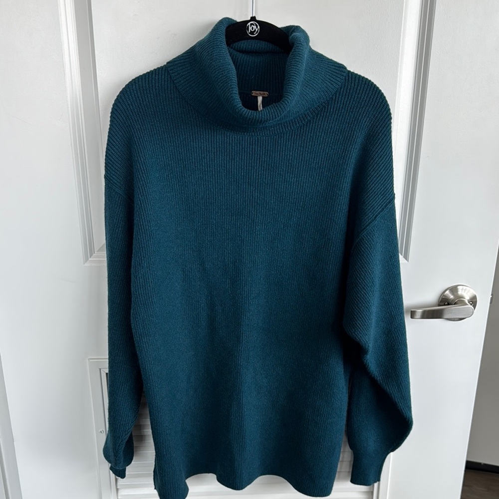 Free People Turtleneck Sweater with Relaxed Fit and Soft Texture